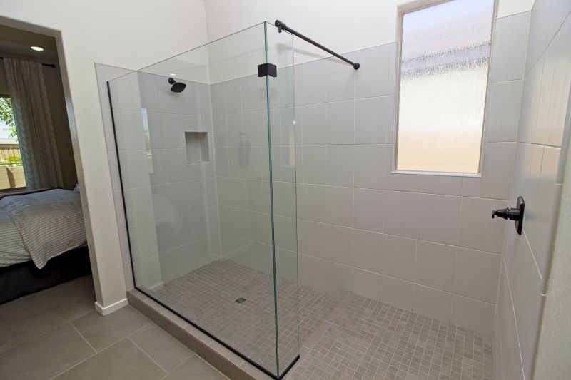 Walk-in Shower with Frameless Glass Panel