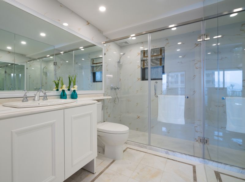 Shower with Glass Doors
